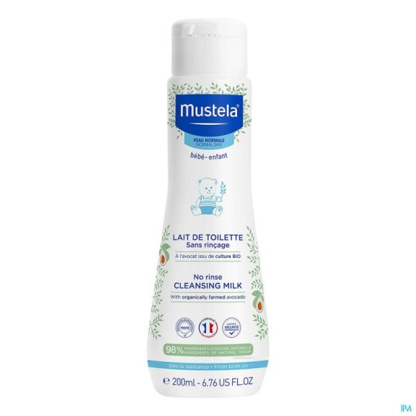 Mustela Peaux Normales Lait Toilette S/rincage 200ml