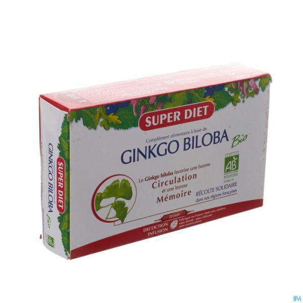 Superdiet Ginkgo Biloba Intelect. Amp 20x15ml