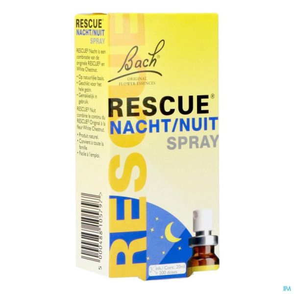 Bach Fleurs Rescue Spray Nuit 3453 20 Ml