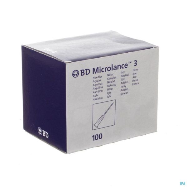 Bd Microlance 3 Aiguille.20g 1 Iv 0,9x25mm Jaune 100