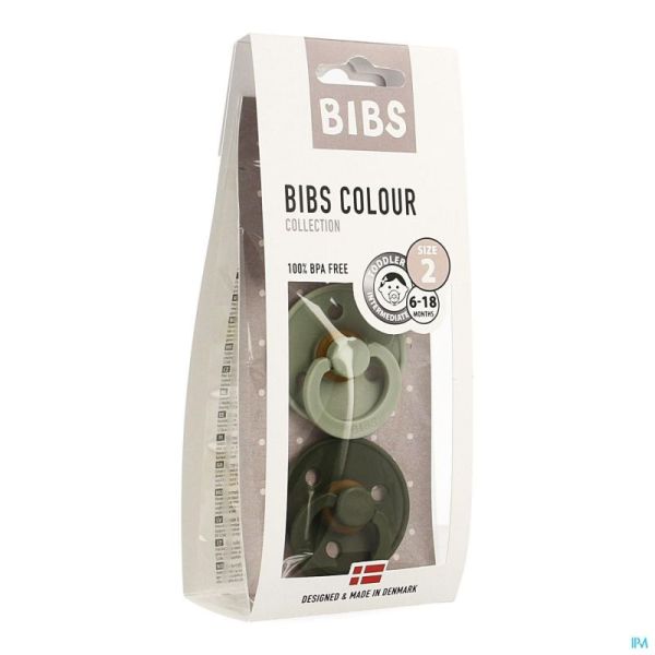 Bibs 2 Tétine Duo Sage Hunter Green 2 Sucettes