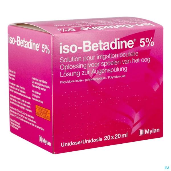 Iso Betadine Solution Yeux Unidose 20x20 Ml
