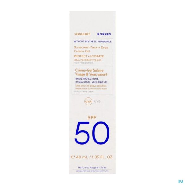 Korres Ks Yoghurt Crème Solution Vis&yeux Ip50 Sans Parfum.40ml