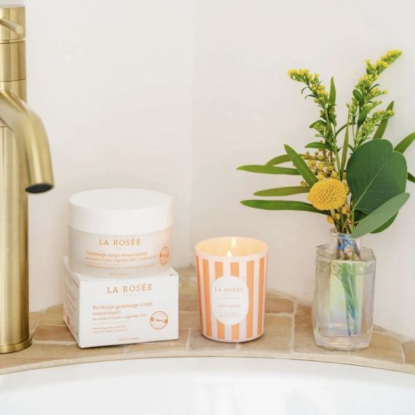 La Rosée Coffret Anniversaire Gommage avec Bougie 10 Ans 3 Produits