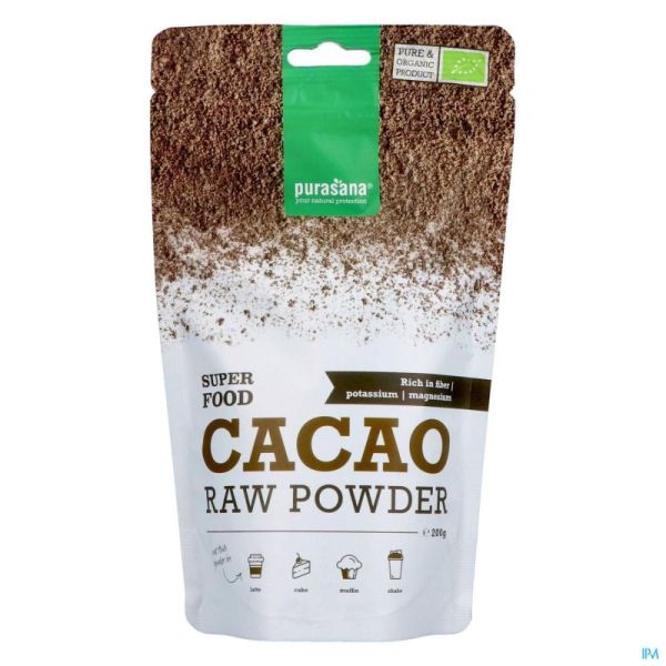 Purasana Vegan Cacao Poudre 200g Be-bio-02