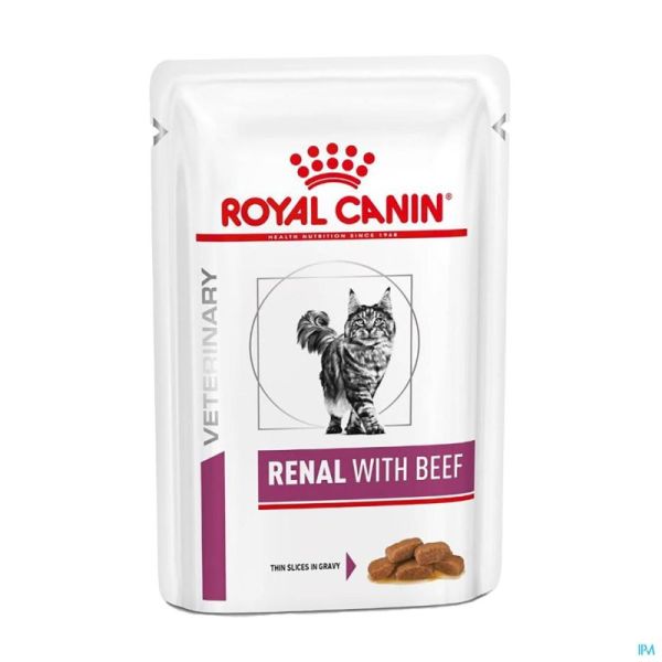 Royal Canin Veterinary Diet Feline Renal Beef Pouch 12x85g