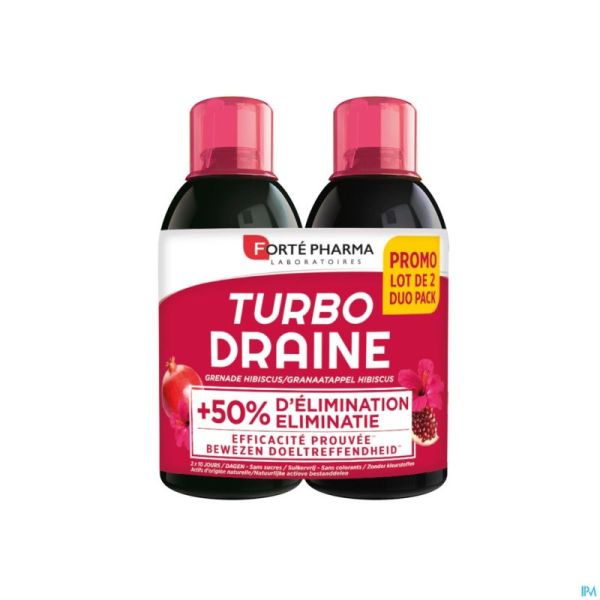 Turbodraine Grenade Hibiscus Duo 2x500 ml
