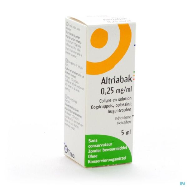 Altriabak 0,25mg/ml Gouttes Oculaires Flacon 5ml