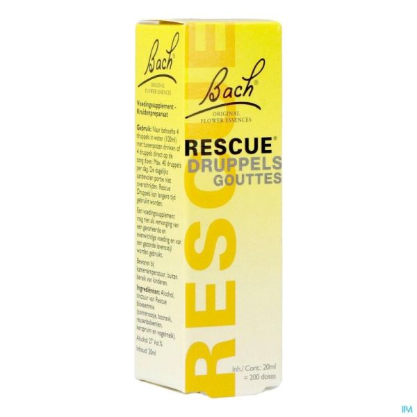 Bach Fleurs Remedie Rescue 3202 20 Ml