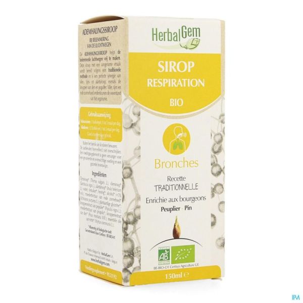 Herbalgem Sirop Respiration Bio 150 Ml