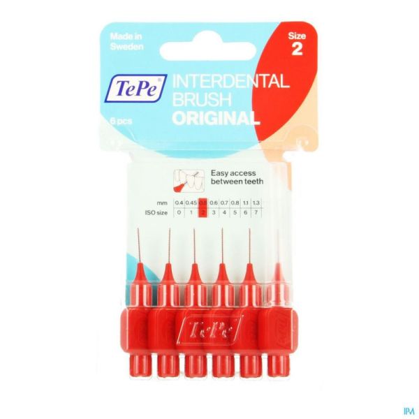 Tepe Interdental Brush 0,5mm Rouge 6 Pièce