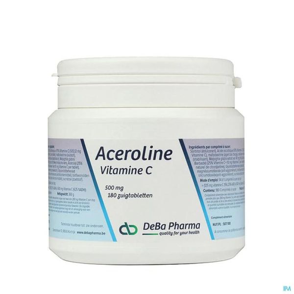 Aceroline deba 180 comprimés 500 mg