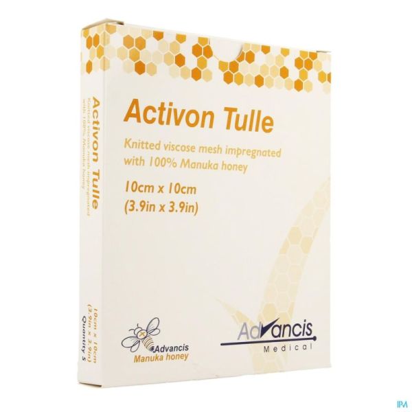 Activon Tulle Pans N/adh 10x10cm 5