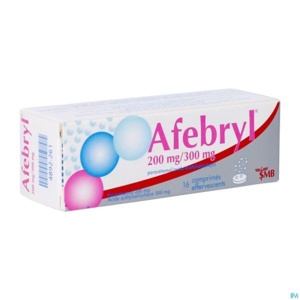 Afebryl 200mg/300mg Comprimés Effervescents 16