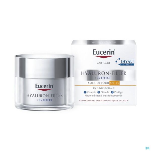 Eucerin Hyaluron-filler 3x Effect Soin de Jour pour Peaux Normales à Mixtes Ip30 50ml