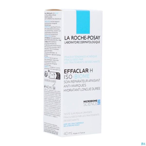 La Roche Posay Effaclar H Crème Hydratante Isobiome 40ml Nf