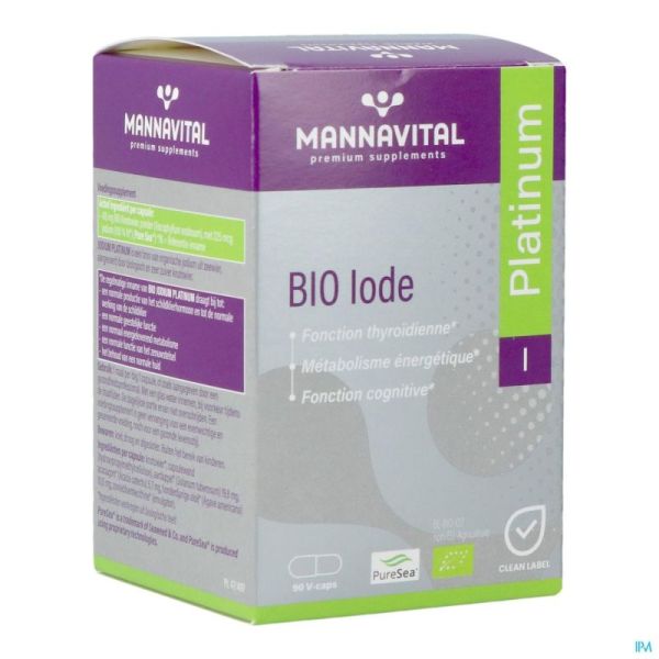 Mannavital Iode Platinum Bio V-gélules 90