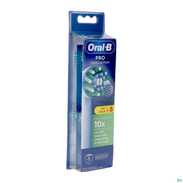 Oral-b Refill Eb50 Xf Cross Action Tetes Brosse 8
