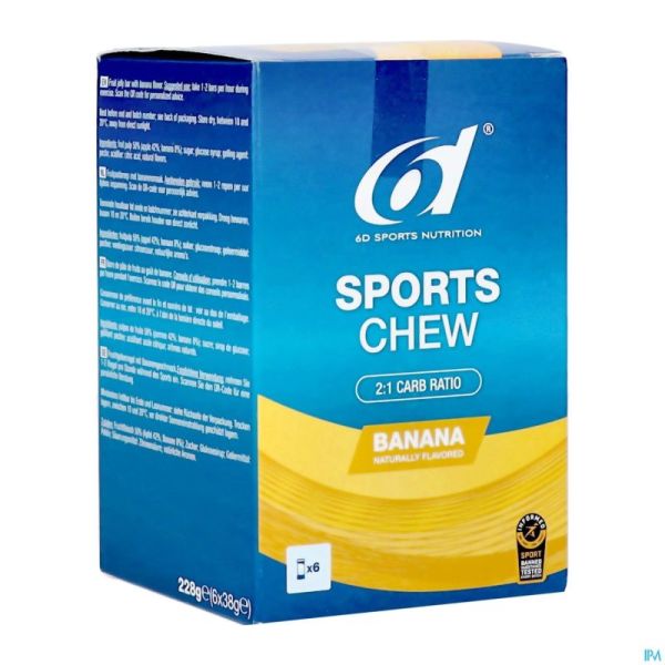 6d Sports Chew Banana 6x38g