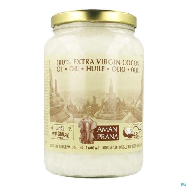 Amanprana Extra Virgin Huile Cocos 1600ml