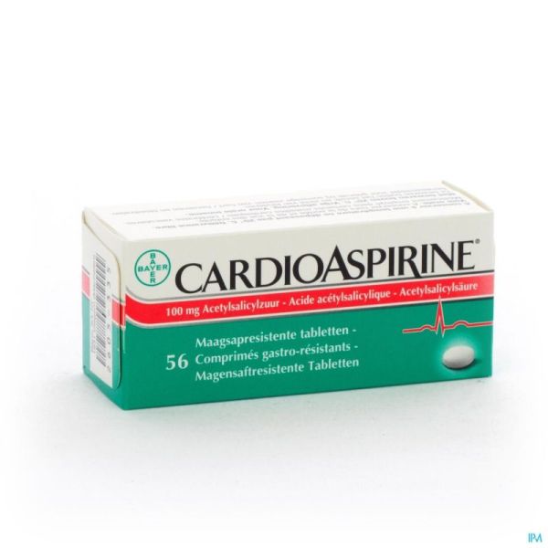 Cardioaspirine 56 Comprimés 100 Mg