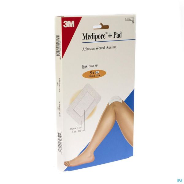 Medipore + Pad 10cmx15cm 3569ep 5 Pièce