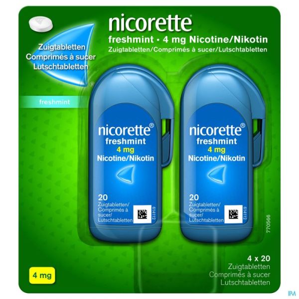 Nicorette Freshmint 80 Comprimés A Sucer 4 Mg
