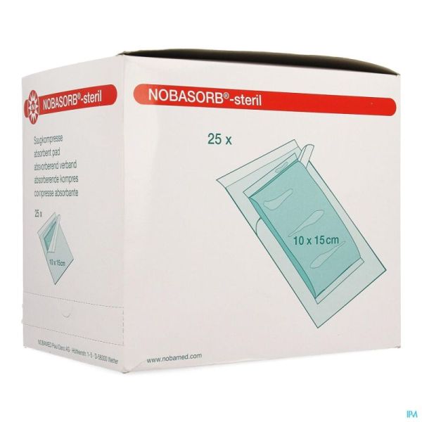 Noba Cp Absorbant Sterile 10cmx15cm 25 9350963