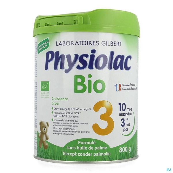 Physiolac Bio 3 Lait Poudre  800g