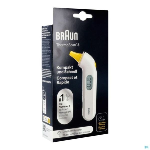 Braun Thermoscan 3 Thermomètre Auriculaire InfraRouge