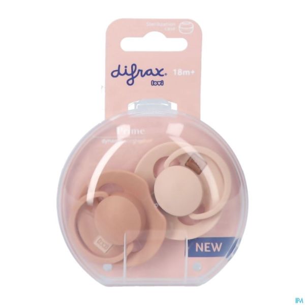 Difrax Dynamic Sucette 18m+ Prime Nude/blush 2