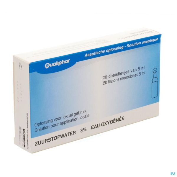 Eau Oxygene Stab 3 % Qualiphar Ud 20x5 M