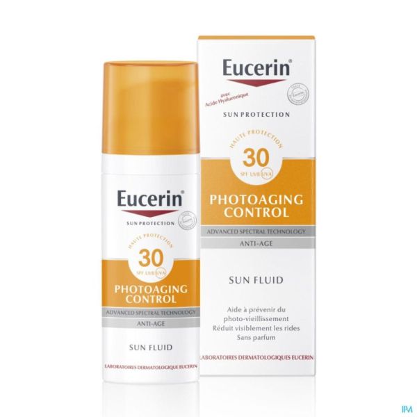 Eucerin Sun Fluide Matifiant Visage Anti-âge Spf 30