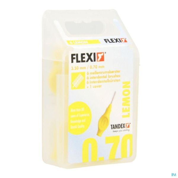 Flexi Interdental Brush Yellow Fine 6 Pièce