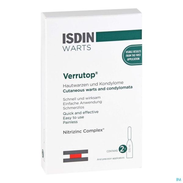 Isdin Verrutop Warts 4 Ampoules 0,10 Ml