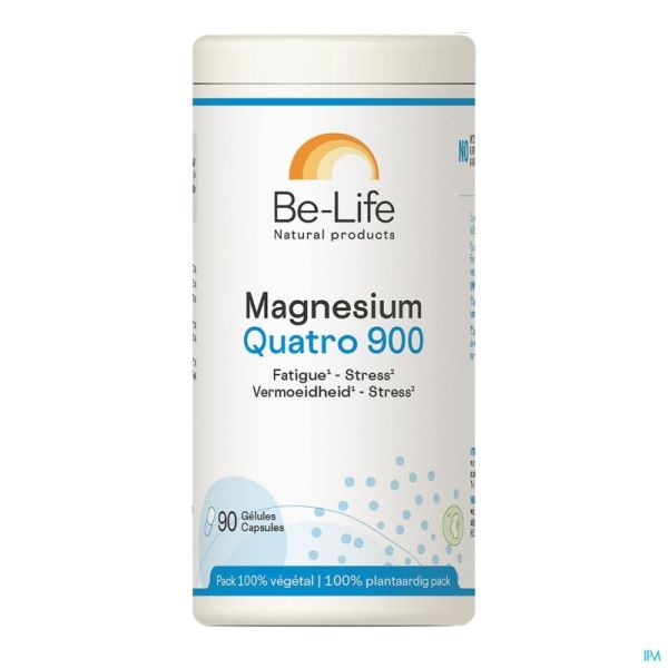Magnesium Quatro 900 Be Life Pot Gélules 90