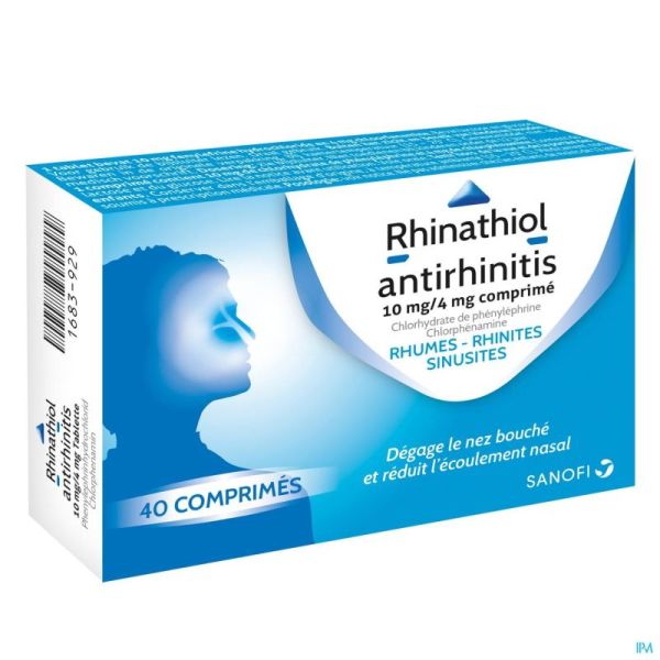 Rhinathiol Antirhinitis 40 Comprimés