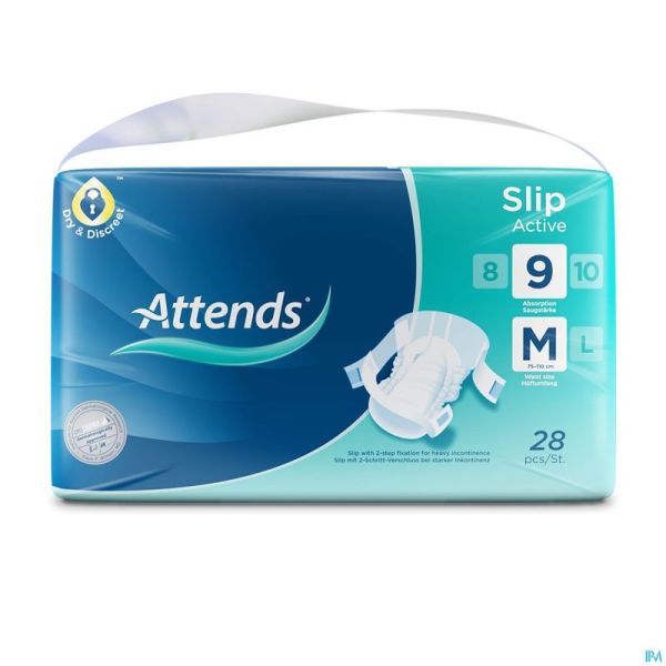 Attends Slip Active 9 Medium 1x28