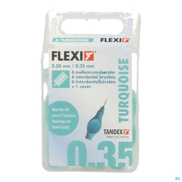 Flexi Interdental Brush Turq M-fine 6 Pièce