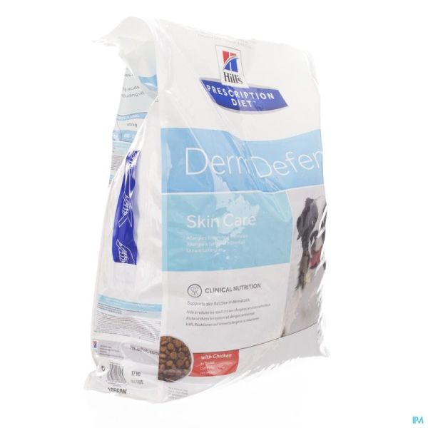 Hills Prescription Diet Chien Derm Defense Croquettes Poulet 12kg