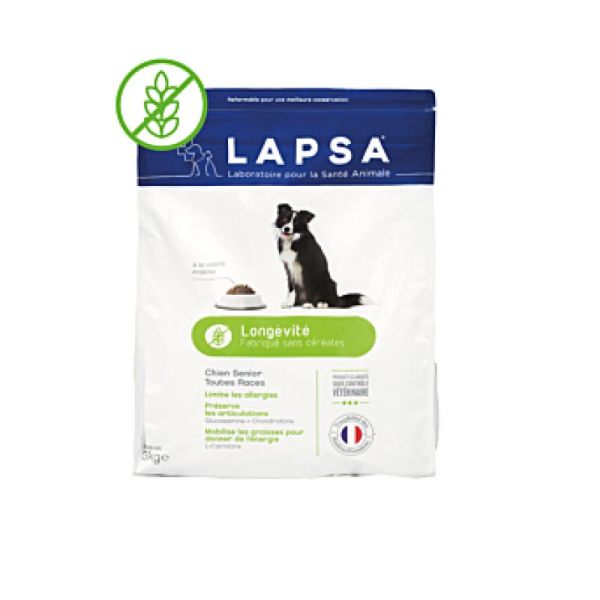 Lapsa Maintenance Chien Senior Longévité Sans Céréales 3kg