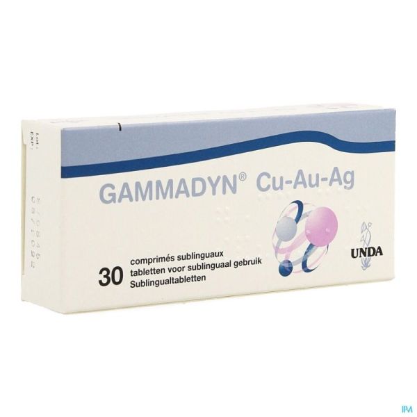 Unda Gammadyn Cu-au-ag 30 Comprimés