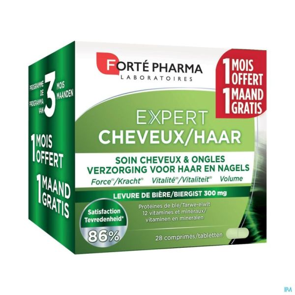 Expert Cheveux Forte Pharma  3x28 Comprimés 1 Mois Gratuit