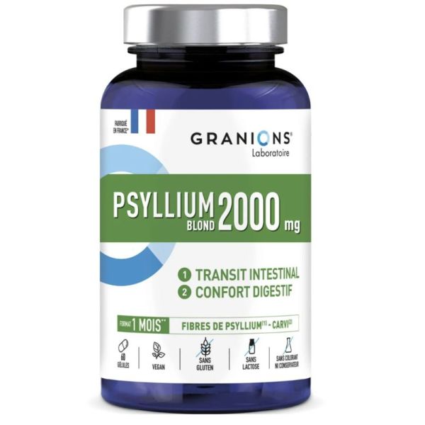 Granions Psyllium Blond 2000mg 60 Gélules