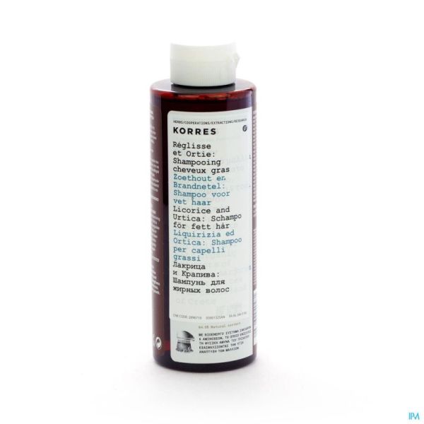 Korres Shampooing Ortie et Réglisse 250 Ml