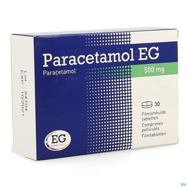 Paracetamol Eg 500mg Comprimés Pelliculés 30