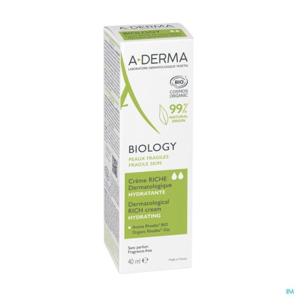 Aderma Biology Crème Riche Dermatologique 40ml