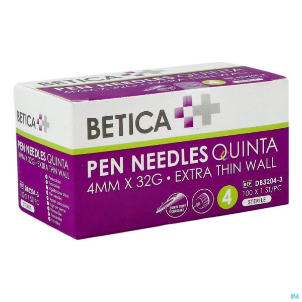 Betica Aiguilles Stylo Inj Quinta 4mmx32g 100