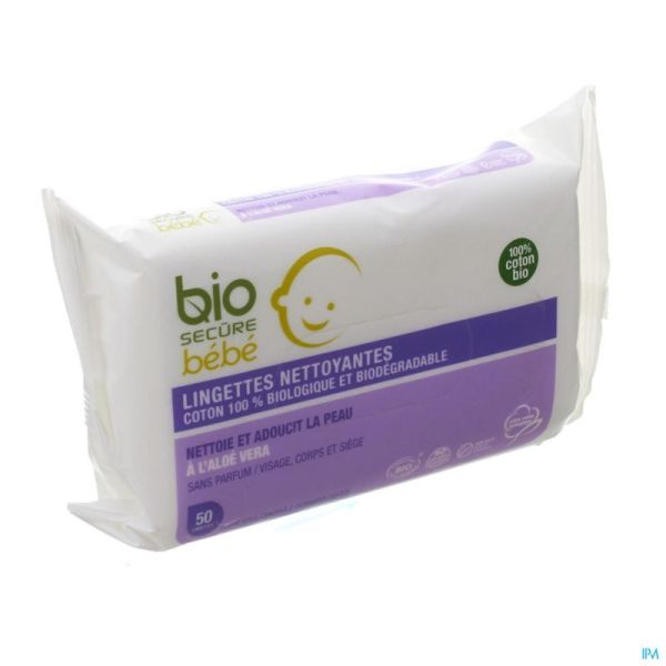 Biosecure Bébé Lingettes Aloe Vera 50 Pièce