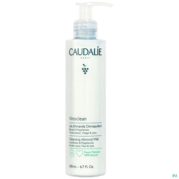 Caudalie Vinoclean Lait Amande Démaquillant 200ml Prix Permanent